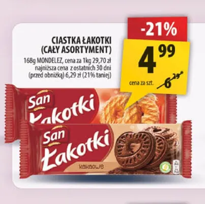 Ciastka Łakotki San promocja w Arhelan