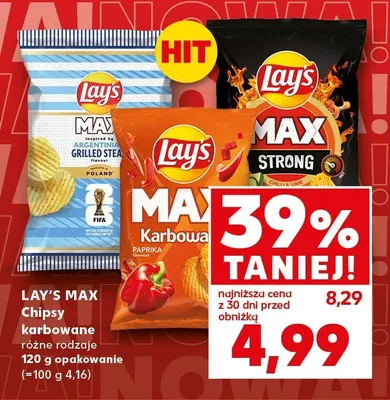 Chipsy karbowane Lay's Max promocja w Kaufland