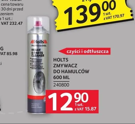 Zmywacz do hamulców Holts promocja w Selgros