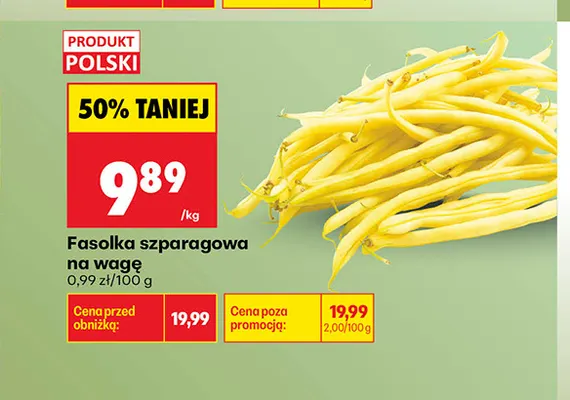 Fasolka szparagowa polska promocja w Biedronka