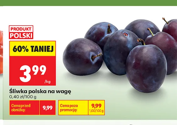 Śliwka polska na wagę promocja w Biedronka