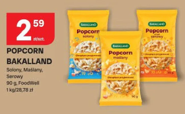 Popcorn solony promocja w Chorten
