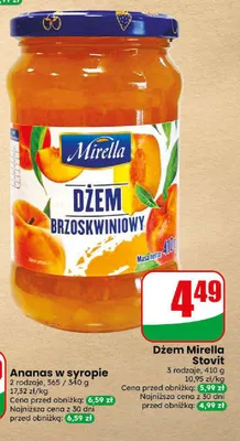 Dżem brzoskwiniowy Mirella Stovit promocja w Dino