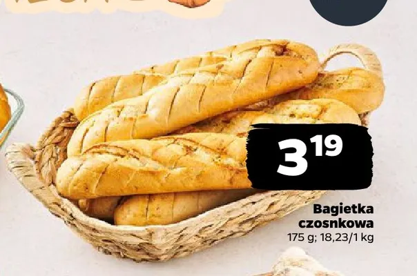 Bagietka czosnkowa promocja w Netto