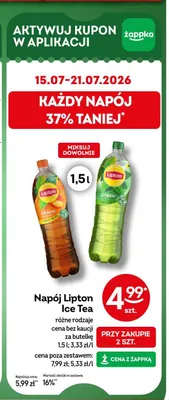 Napój Lipton Ice Tea Peach promocja w Żabka