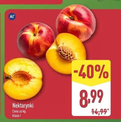 Nektarynki klasa I promocja w Aldi