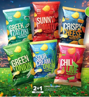Chipsy Crispy Cheese Well done promocja w Stokrotka