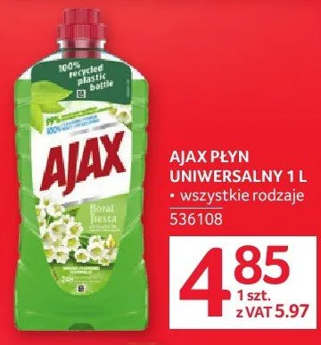Płyn Ajax uniwersalny 1L promocja w Selgros
