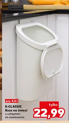 Kosz na śmieci z uchwytem do zawieszenia K-Classic promocja w Kaufland