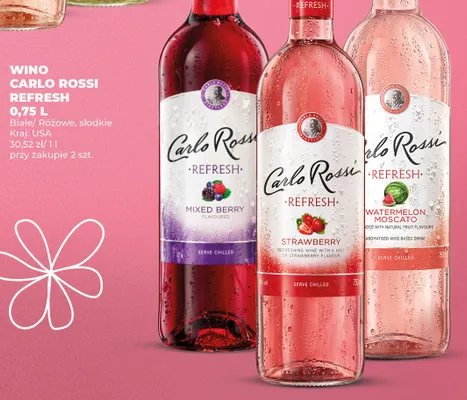 Wino Carlo Rossi Refresh Watermelon Moscato 0,75l promocja w Duży Ben