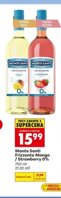 Wino bezalkoholowe Monte Santi Frizzante promocja w Biedronka