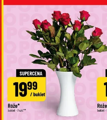 Róże bukiet promocja w POLOmarket