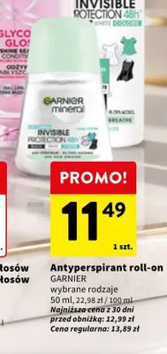 Antyperspirant roll-on Garnier promocja w Intermarche