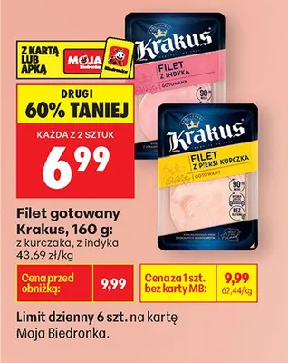 Filet gotowany z indyka promocja w Biedronka