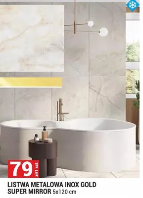 LISTWA METALOWA INOX GOLD SUPER MIRROR promocja w Merkury Market