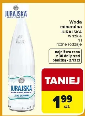 Woda mineralna lekko gazowana w szkle różne rodzaje promocja w Carrefour Market