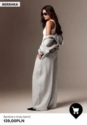 Spodnie o kroju barrel Bershka promocja w Bershka