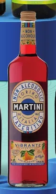 Wino bezalkoholowe Aperitif bezalkoholowy Martini Vibrante promocja w Żabka