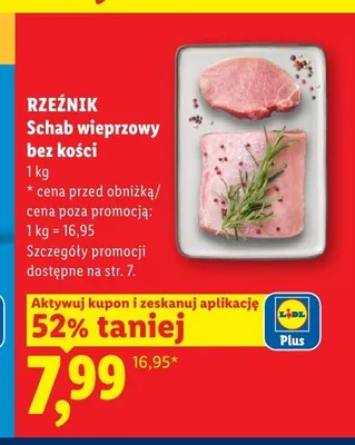 Schab wieprzowy bez kości Rzeźnik promocja w Lidl