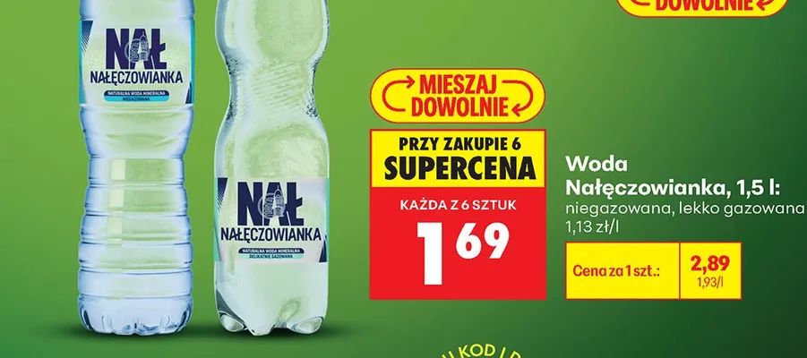 Woda niegazowana Nałęczowianka promocja w Biedronka