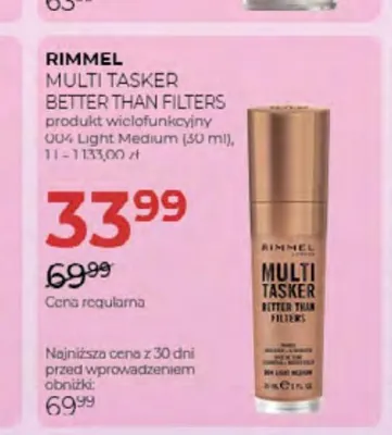 Produkt wielofunkcyjny Rimmel Multi Tasker Better Than Filters 004 Light Medium promocja w Drogerie Jawa