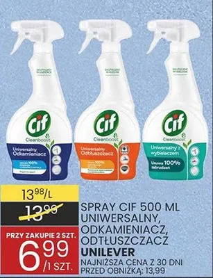 Spray cif 500ml uniwersalny, kuchnia, odtłuszczacz promocja w Wafelek