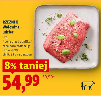 Wołowina - udziec Rzeźnik promocja w Lidl
