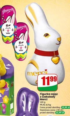 Figurka zając z czekolady promocja w Dino