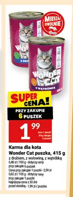 Karma dla kota Wonder Cat z wątróbką promocja w Twój Market