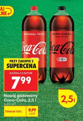 Napój gazowany Coca-Cola Zero Cukru promocja w Biedronka