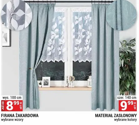 Firana żakardowa wys. 100cm promocja w Merkury Market