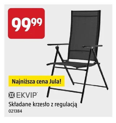 Składane krzesło z regulacją EKVIP promocja w Jula