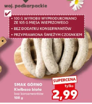 Kiełbasa biała bez konserwantów promocja w Kaufland