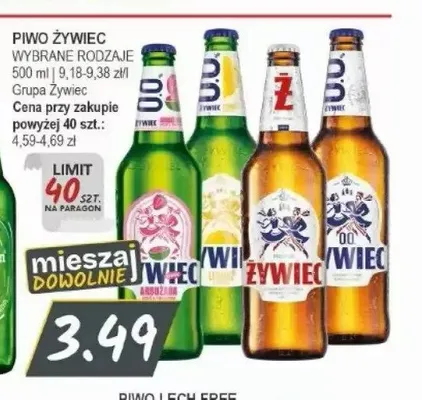 Piwo bezalkoholowe Żywiec 0,0% promocja w Słoneczko