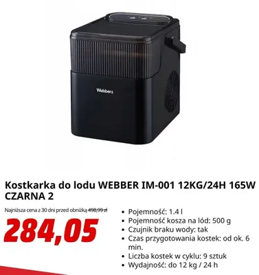 Kostkarka do lodu WEBBER IM-001 promocja w Media Markt