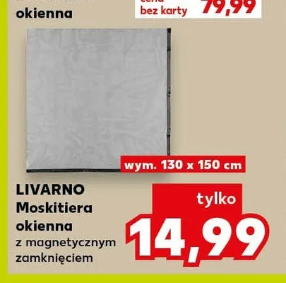 Moskitiera okienna z magnetycznym zamknięciem Livarno promocja w Kaufland