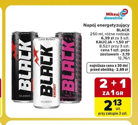 Napój energetyzujący Black Classic promocja w Carrefour Market