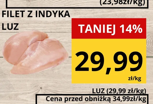 Filet z indyka luz promocja w Supeco