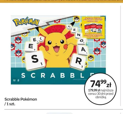 Gra Scrabble Pokémon promocja w Empik