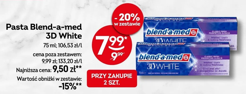 Pasta 3D White promocja w Żabka