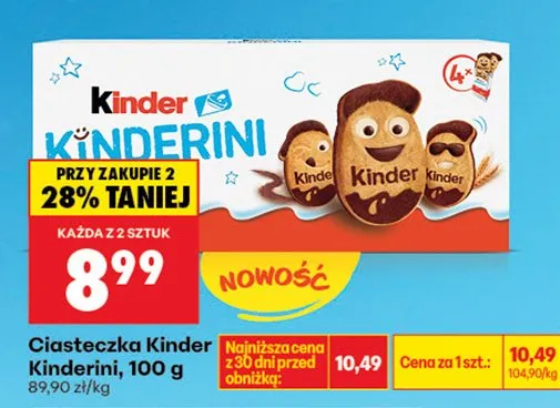 Ciasteczka Kinderini promocja w Biedronka