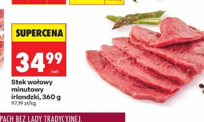 Stek wołowy minutowy irlandzki promocja w Biedronka