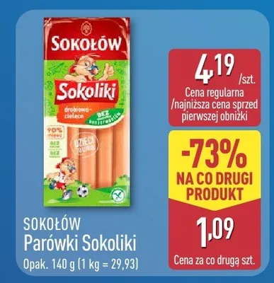 Parówki Sokołiki promocja w Aldi