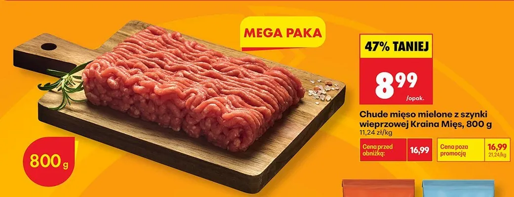 Chude mięso mielone z szynki wieprzowej Kraina Mięs promocja w Biedronka