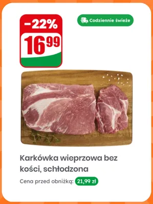 Karkówka wieprzowa bez kości schłodzona promocja w Dino