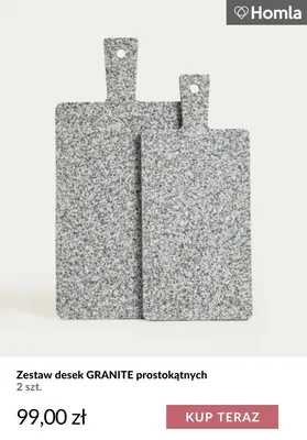 Zestaw desek Granite prostokątnych 2 szt. Homla promocja w Homla