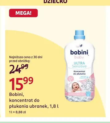 Koncentrat do płukania ubranek Bobini promocja w Rossmann