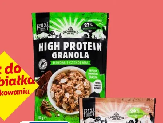 Granola proteinowa migdał i czekolada promocja w Lidl