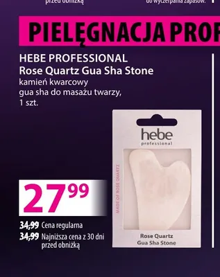 Kamień kwarcowy gua sha do masażu twarzy Rose Quartz Gua Sha Stone Hebe Professional promocja w Hebe