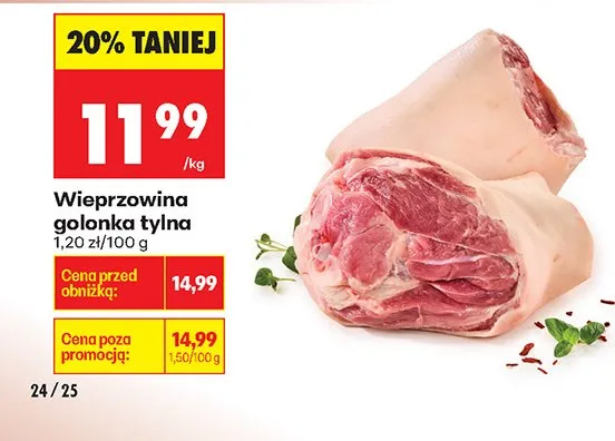 Wieprzowina golonka tylna promocja w Biedronka